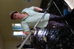 Heather-painting-the-ceiling